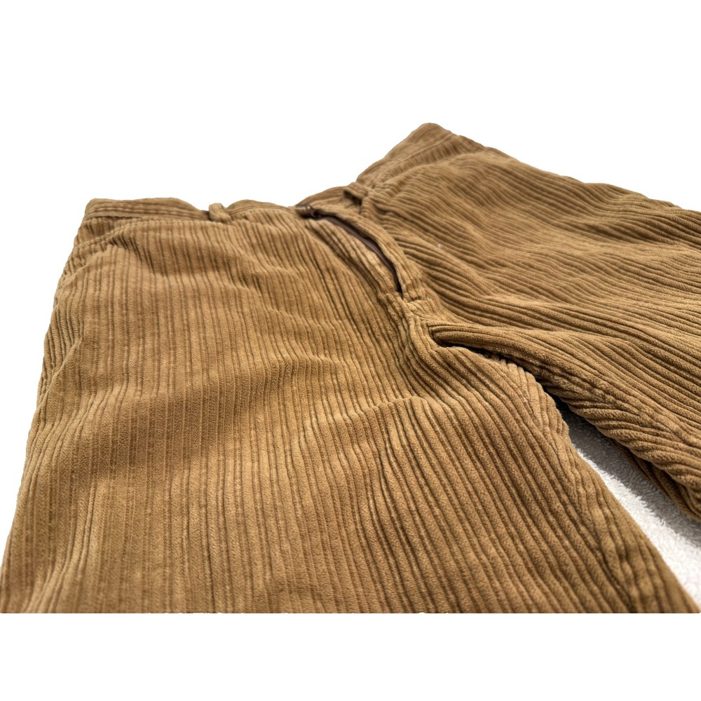 Benetton Corduroy Pants Mens 28x28 Tan Brown Italy Vintage Academia Old Money - Picture 5 of 14